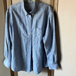 Casual Blue Button-Up Shirt